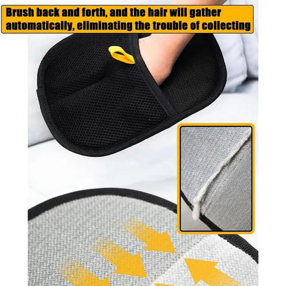 Pet Grooming Gloves Double Sided Pet Brush Gloves Static Dedusting Brush Pet Hair Remover Brush for Small Medium and Large Pets