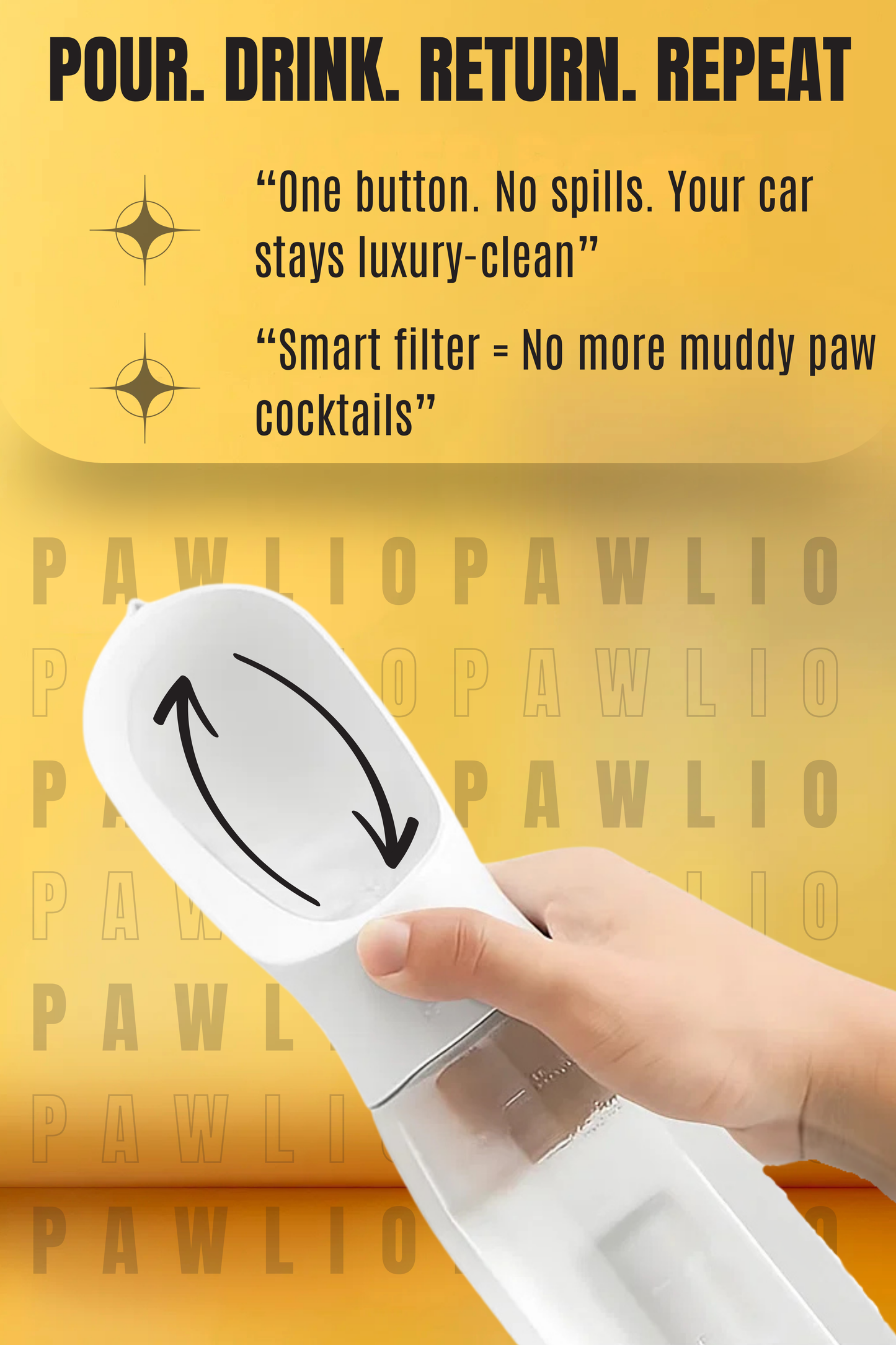 3-In-1 Pet Water Bottle – Portable 20Oz